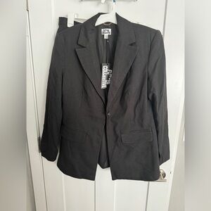 Future Collective Nipped Waist Blazer And Bubble Mini Skirt Size Large